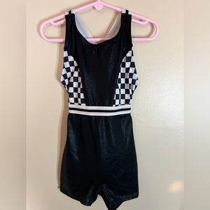 Racer style gymnastics/dancer leotard